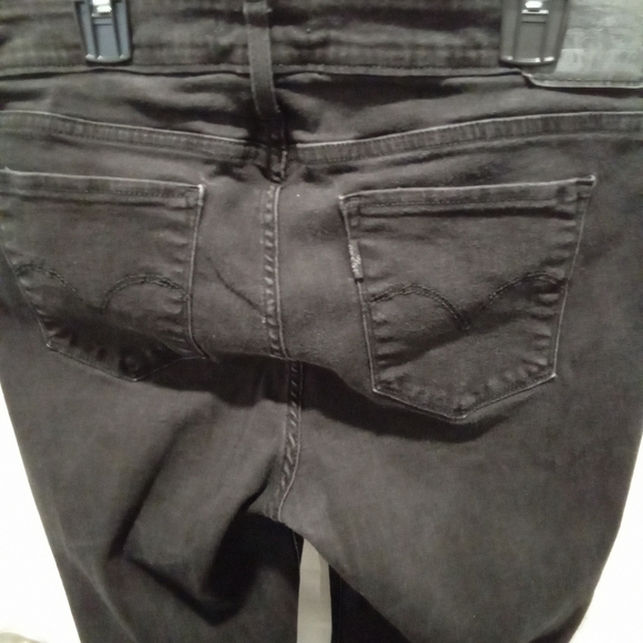 Levi's Strauss and Co. 711 Sz 33 Skinny Waterless Classic Black Denim Blue Jeans - Picture 5 of 14